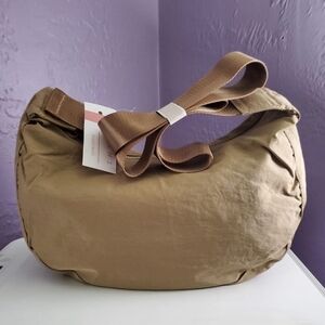 Medium Nylon Crescent Crossbody Bag